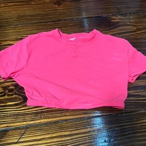 SKIMS Short Sleeve Tee in Bright Pink